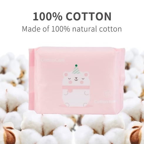 COTTONCARE Wipe,100% skin,7.9 4.7 6-Pack (600 Count) Baby Dry Cotton,dry wipe cotton tissues,baby sensitive skin,taking