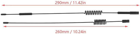 2 Pcs Black Metal RC Antenna, Decoration Accessory Parts for RC Crawler Car