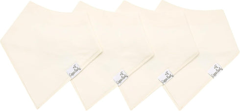 4 Pack Copper Pearl Baby Bandana Bibs - Soft Cotton Bibs for Drooling & Teething, Absorbent, Adjustable Fit, Many