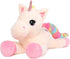 43'' Big Unicorn Plush Toy - Off-White Stuffed Animal, Lovely Beige Unicorn Birthday Decorations for Girls