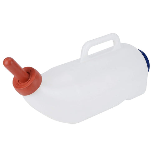 4L Calf Milk Bottle with Handle - Detachable Nipple Feeding Equipment for Livestock