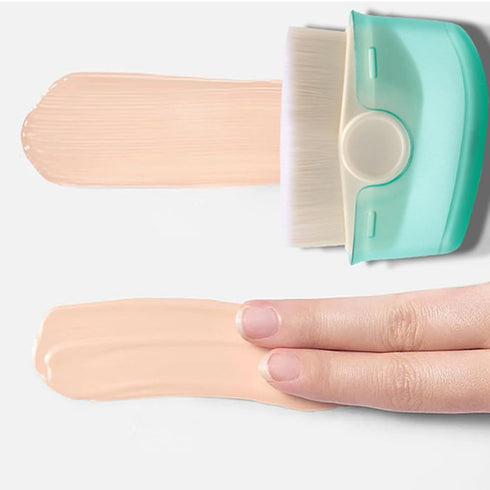 2 Pack Sunscreen Applicator for Kids - Makeup Brushes Sunblock Brush Set with Protective Caps