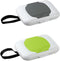 Dwuww 2Pcs Travel Wipe Holder Grey Green Reusable Wet Wipe Container Box Strollers