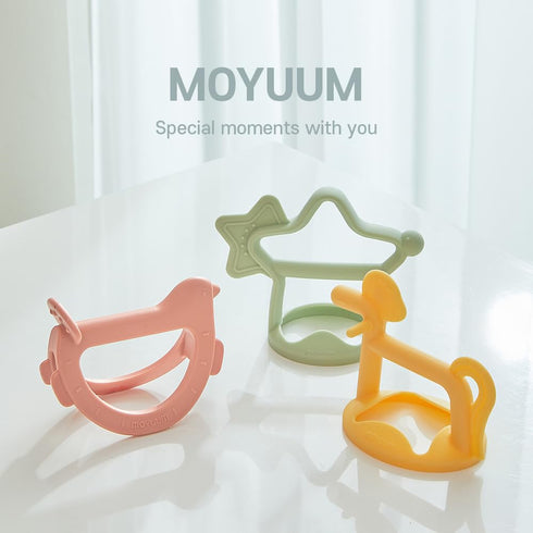 Swing Bird Teether (Green) | 100% Platinum Silicone | Easy to Hold Baby Teether for 3-12 Months | Pack of 1