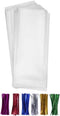 200 Clear Treat Favor Bags, 3X11 with Twist Ties, 6 Mix Colors - 1.4mils Thickness OPP Plastic Bags
