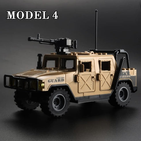 Military Vehicle Building Blocks Playsets, 4 in 1 Army Truck Building Kit for Kids, Army Vehicles Toys