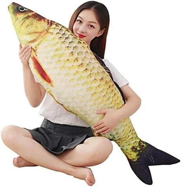 JULAN 3D Giant Soft Fish Cushion Pillow, Carp Plush Pillow Stuffed Toy for Home Decoration