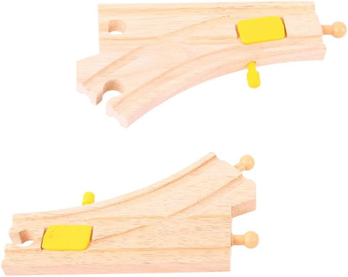 Bigjigs Rail Mechanical Switches (Pack of 2) - Other Major Wooden Rail Brands are