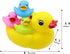 Floating Rubber Duckies Bath Play Set - 5 Pieces with 1 Jumbo Mama Ducky and 4 Baby Ducks (4 Colors)