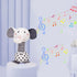 Black and White Newborn Baby Toys 0-12 Months, Soft Plush Rattle Stuffed Animal Toy with Teether and Sound (Elephant)