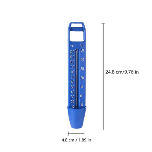 Floating Baby Bathtub Thermometer - Blue with Rope Design