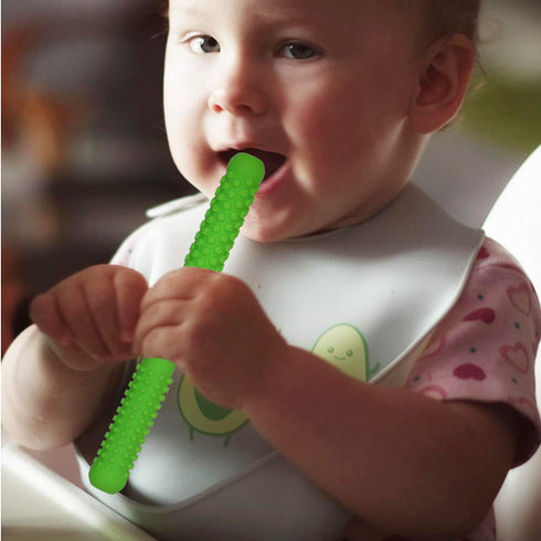 Hollow Teething Tubes Toys for Babies, 6 Pack Silicone Baby Teether Toy Tube for Infants with Nursing Biting