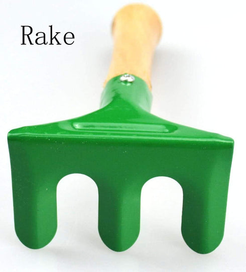 NUA Set 3 3 Garden Tool Pieces of Mini Metal rake Shovel TRO Knife Beach Sandbox (Suitable for Children Over Years Old)