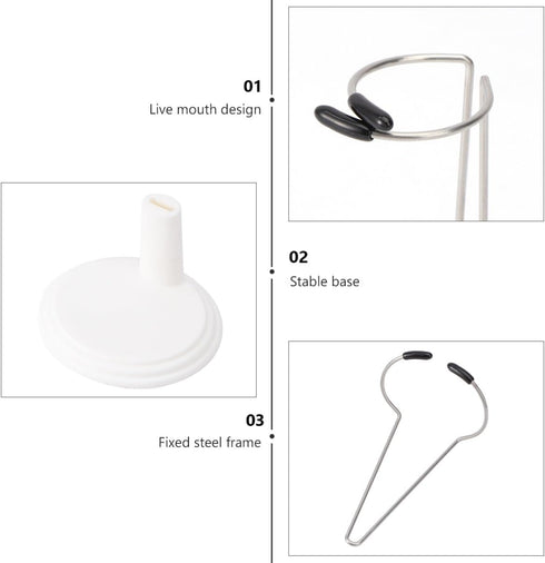 NUOBESTY Doll Stands Display Holder, 4pcs White 15cm Bracket Support Bear Stand for Home