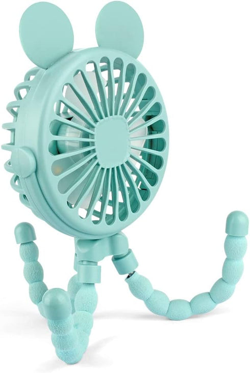 Keweis Stroller Fan Mini Handheld Octopus Fan Baby Fan with Flexible Tripod Wrapped