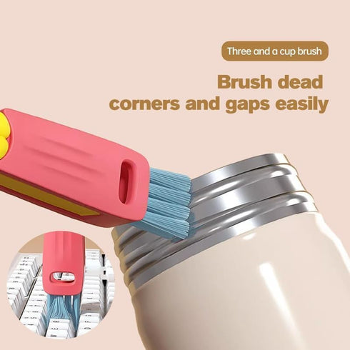 3 1 2024 Set Moonboat in Cup Lid Cleaning Brush, New Portable Crevice Cleaning Brush for Baby Bottle Gap Tight Spaces