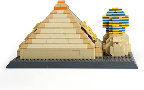643Pcs Great Pyramid of Giza & Sphinx Egypt Building Blocks Toys Puzzle Set for Kids Adults