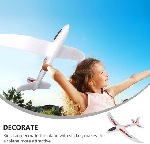 Hand Throwing Plane, Foam Glider Airplane Toy, 39 Inch Catapult Flying Plane Model for Outdoor Sports, 2PCS Birthday
