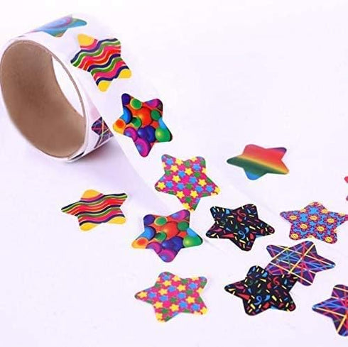 5 Rolls of Party Supplies Stickers for Kids Teachers, 1000 Stickers, Sticker Roll