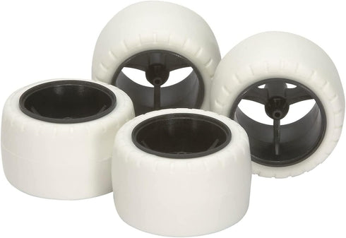 Tamiya 15415 Small Dia Carbon Wheels with White Arched Tires