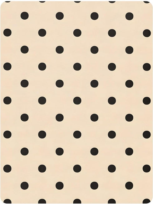 CZXW 52" 28" Netural Polka Dots Crib Sheets Fitted x Natural Cotton Soft & Breathable for Baby Crib Mattress