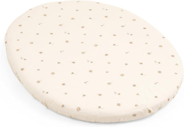 Stokke Sleepi Mini Fitted Sheet V3, Flower Ecru - Compatible with Sleepi