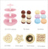 Food Pretend Play Toy Set, Sweet Treats 3-Tier Colorful Cookies Desserts Tower for Kids