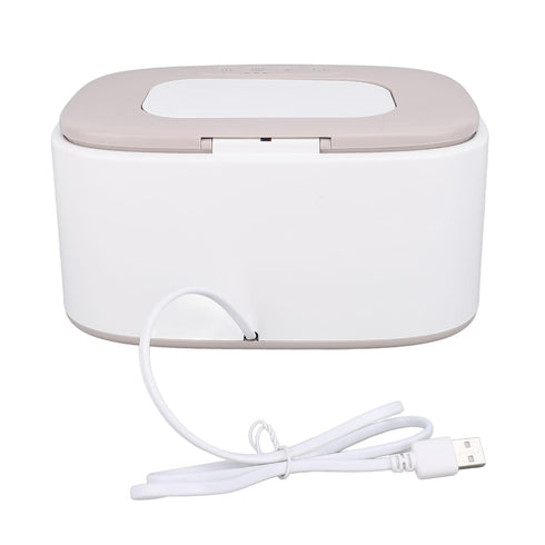 Hamwesh Portable Baby Wipe Warmer, Large Capacity Wipes Dispenser with Night Light, Adjustable Temperature Control