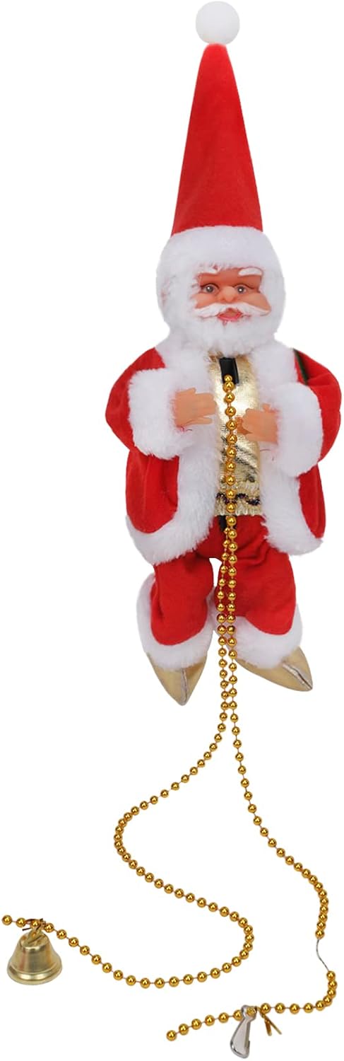 Christmas Decorations, Battery Operated Climbing Santa Claus with Music for Home Party Decoration