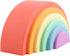 BLUE GINKGO Montessori Silicone Stacker, 6 Layer Rainbow Nesting Puzzle, Sensory Toy for Kids and Toddlers