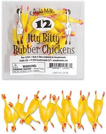Archie McPhee Itty Bitty Rubber Chickens by
