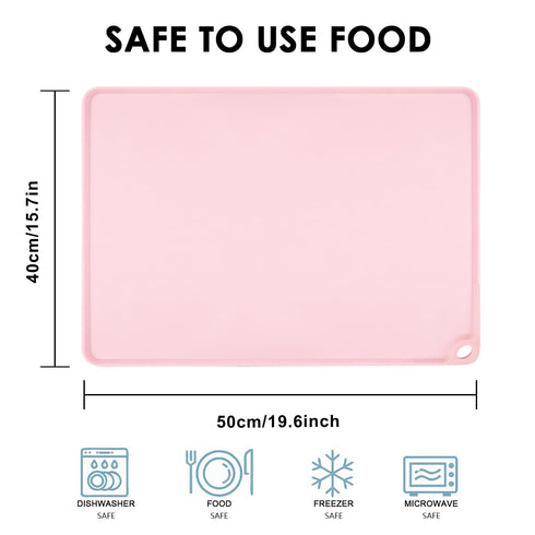 Kids Silicone Cloud Shape Non-Slip Placemat for Baby Toddlers, Portable Food Mat, BPA Free for High Chairs