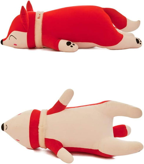 Stuffed Fox Animal Plush Toy, 20 Inches Red Large Soft Cuddly Pillow Cushion for Kids Room Decor
