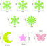 Kiddale 307 Pcs Glow in Dark Stars, Moon, Snowflake, and Butterfly Wall Stickers for Kids Bedroom Decor Kit