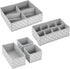 Drawer/Closet Set 5 mDesign Soft Fabric Dresser Divided Storage Organizer Bins for Nursery - Holds Blankets, Bibs