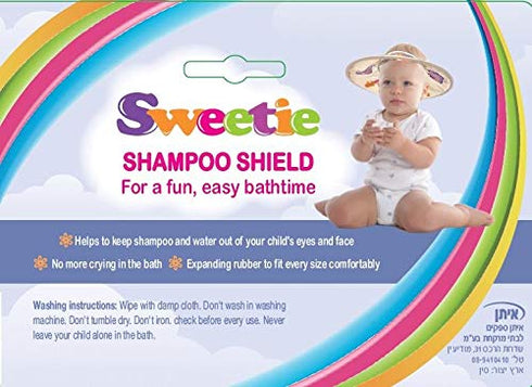 SWEETIE Safe Shampoo Shower Bathing Cap - Soft Visor Hat for Toddler, Baby, Kids, Children (BLUE)