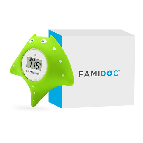 FDTH-V0-22 Baby Bath Thermometer with Room Thermometer - Famidoc New Upgraded Sensor Technology for Baby Health Bath