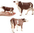 Realistic Farm Cow Model Figure Toy Set, Cow Figurines Collection Playset with Farm Keepers for Educational Learning