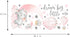 WEWINLE Dream Big Little One Elephant Wall Stickers, Pink Moon Hot Air Balloon Grey Stars Wall Decals for Nursery Kids