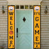 Basketball Party Supplies Hanging Sign - Sport Birthday Decorations Indoor Outdoor Welcome Banner