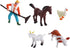 5pcs DIY Farmland Worker Miniatures Playset with Horse, Cow, Sheep, Duck, and Farm Keepers