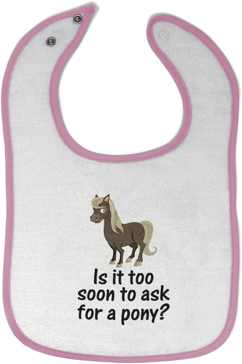 Cute Rascals Toddler & Baby Bibs Burp Cloths Young Horse Too Soon