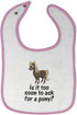 Cute Rascals Toddler & Baby Bibs Burp Cloths Young Horse Too Soon