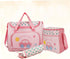 Set Multi-function Diaper Bag Large Capacity Tote with Changing Pad Bag and Feeding Bottle for Parents The