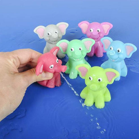 ArtCreativity Pack of 12 Rubber Water Squirting Elephants, Safe Bathtub and Pool Toys for Kids
