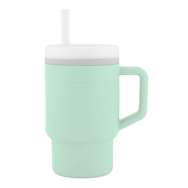 Infantino My 1st Tumbler, 9 Oz. Silicone Sippy Cup with Straw &