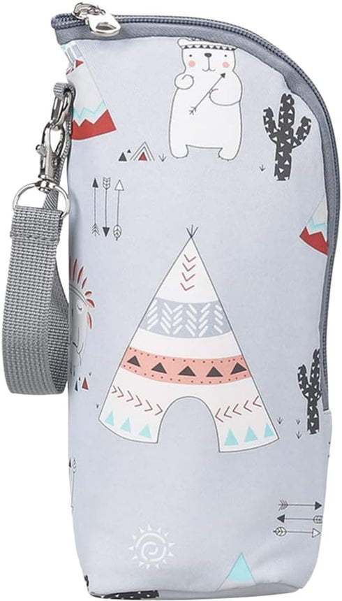 Kisangel Infant Bottle Warmer - Portable Milk Bottle Bag, Insulated, Keeps Warm,