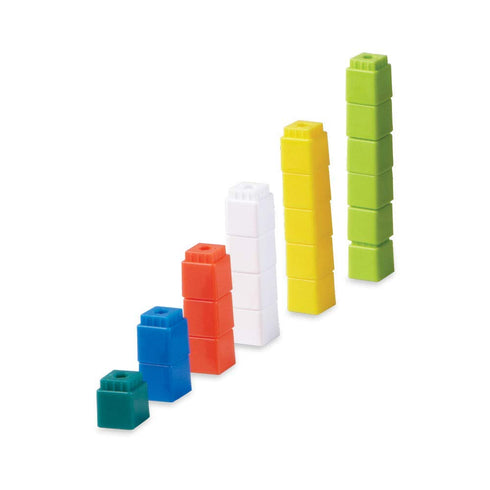 hand2mind Interlocking UniLink Math Linking Cubes, Plastic Color Sorting, Set of 100