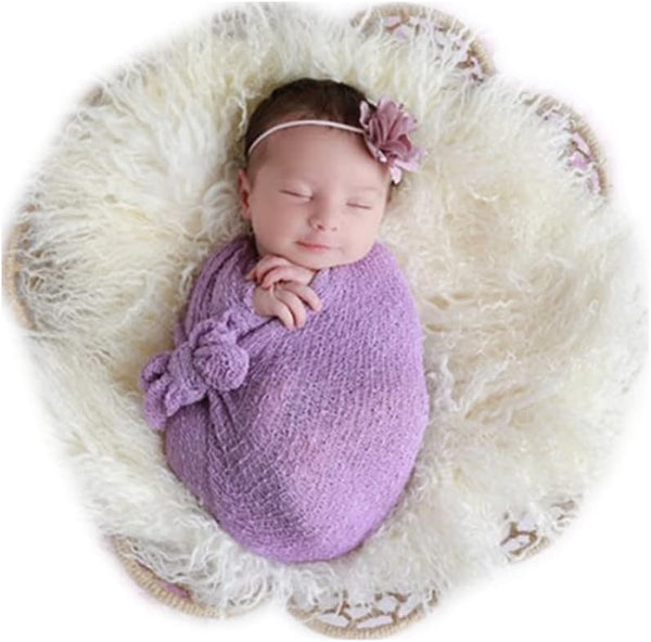 Coberllus Newborn Baby Photo Props Wrap Cloth Blanket Swaddle for Boys Girls Photography Shoot