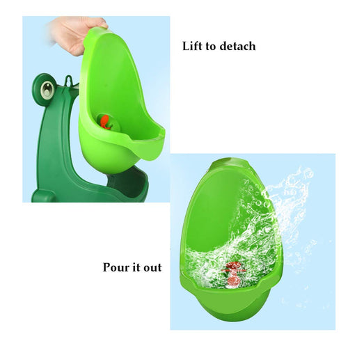 Cute Green Frog Potty Training Urinal - Fun Aiming Target for Boys